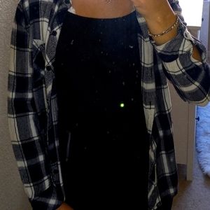 navy and white flannel